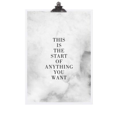 Poster "this is the start" - dina4