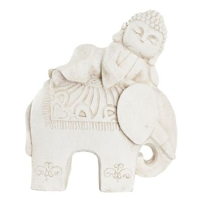 Figura Magnesia 42X24X46 Buda Elefante Envejecido FD203213