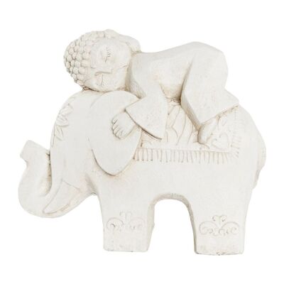 FIGURA MAGNESIA 44X22X40 BUDDHA ELEFANTE INVECCHIATO FD203214