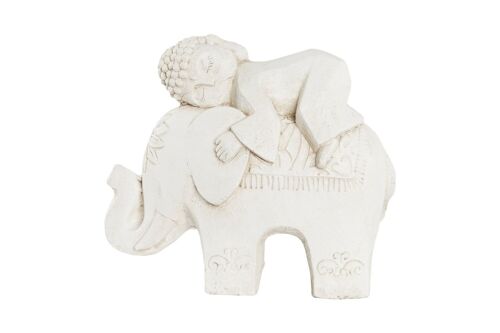 Figura Magnesia 44X22X40 Buda Elefante Envejecido FD203214
