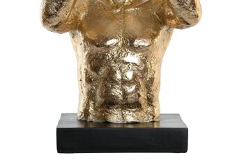 FIGURINE RÉSINE 17X16X31,5 HOMME DORÉ FD203244 2