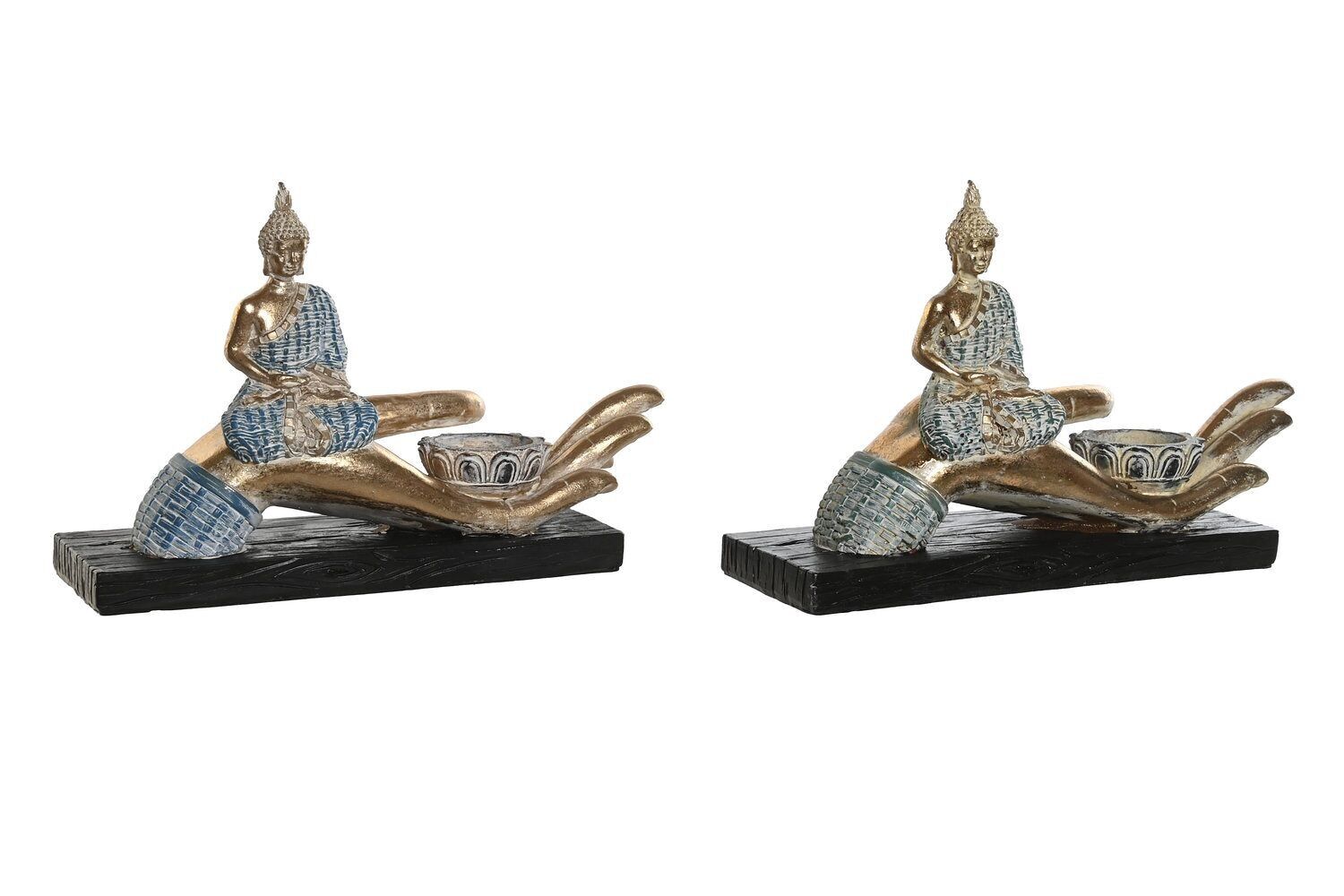 FIGURA IN RESINA 25.7X8X16 MANO DI BUDDHA DECAPE 2 ASSORTIMENTI. FD205790