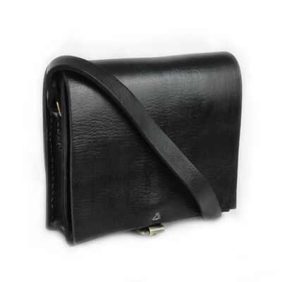 Jessie Black Small Messenger Leather Bag