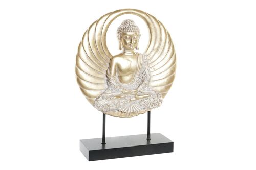 Figura Resina Metal 25X8X33 Buda Dorado FD203275