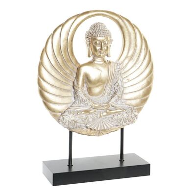 FIGURINE EN RÉSINE MÉTAL 25X8X33 BOUDDHA DORÉ FD203275