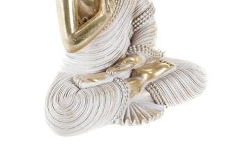 FIGURINE RÉSINE 16X9X20 BOUDDHA DORÉ FD203278 3