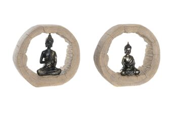 FIGURINE EN RÉSINE 20.5X6X18.5 TRONC DE BOUDDHA 2 ASSORTIMENTS. FD203285 1