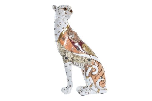 Figura Resina 15X8X25 Leopardo Blanco FD195830