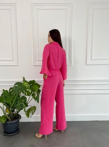 Ensemble chemise et  pantalon fuchsia - PONT 2