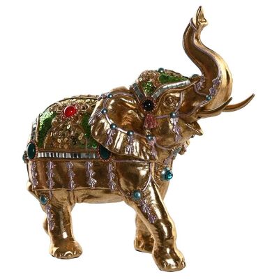 Figura Resina 24X12X23,5 Elefante Dorado FD199212