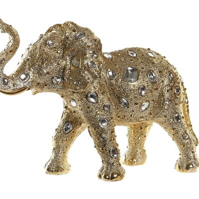 RESIN FIGURE 36X14X26,5 GOLDEN ELEPHANT FD199217