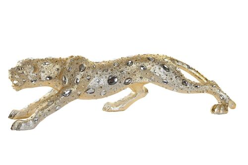 Figura Resina 82,5X23X21 Leopardo Dorado FD199218