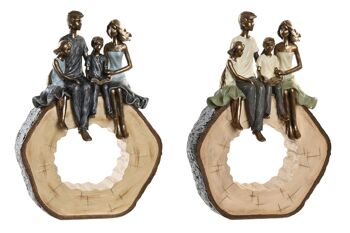 FIGURINE EN RÉSINE 19X8X26 FAMILLE 2 ASSORTIMENT. FD203784 1