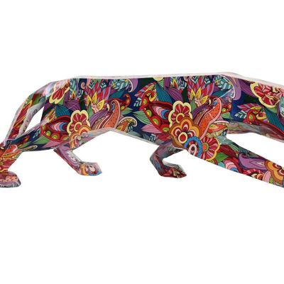 RESIN FIGURE 47,5X11X13 MULTICOLORED PANTHER FD199229