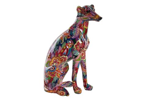 Figura Resina 25,5X17X36 Galgo Multicolor FD199231