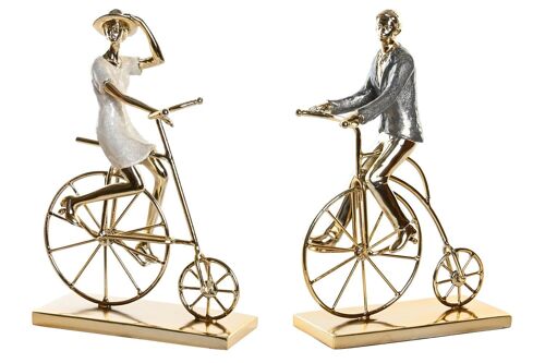 Figura Resina Metal 22,5X11X33,5 Bicicleta 2 Surt. FD199247