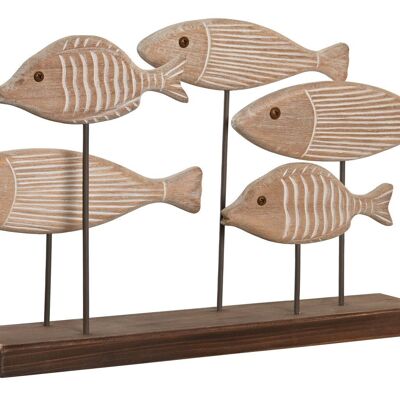 FIGURA PAULOWNIA 51X8X27 PECES DESGASTADO FD203894