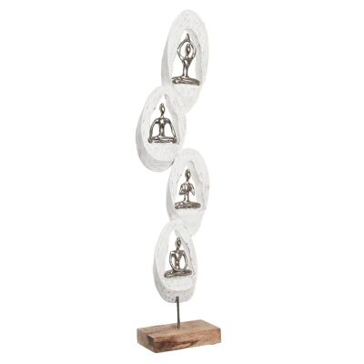 FIGURA MANICO ALLUMINIO 18X9X69 YOGA BIANCO FD205229