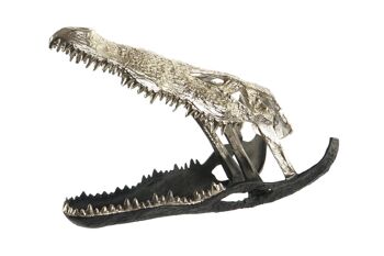 FIGURINE ALUMINIUM 55X26X39 CROCODILE BICOLORE FD201006 1