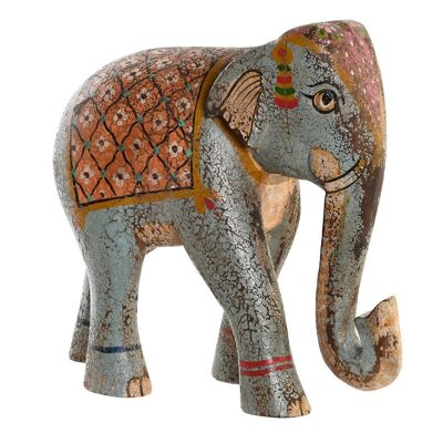 FIGURA MANGO 29X12X26 ELEFANTE BLU INVECCHIATO FD201908