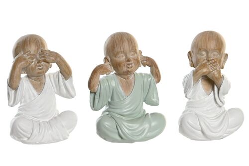 Figura Resina 6X5X9,5 Monjes 3 Surt. FD205481