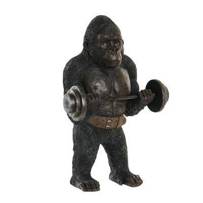 FIGURA RESINA 19X14X30 GORILLA GYM NERO FD202546