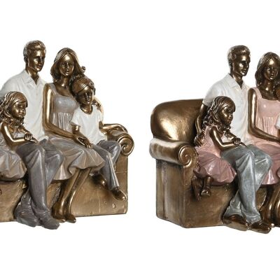 FIGUR AUS HARZ 19X13X18 SOFA FAMILIE 2 SORTIERT. FD205486