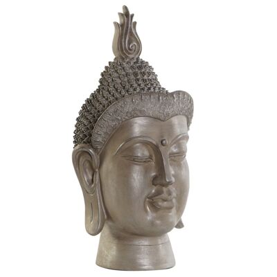 Figura Resina 30X29X58 Buda Cabeza Gris FD205579