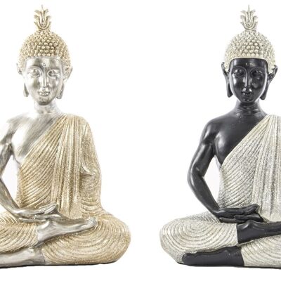 FIGUR AUS HARZ, 18X10,5X26, BRILLANTER BUDDHA, 2 SORTIMENTE. FD202639