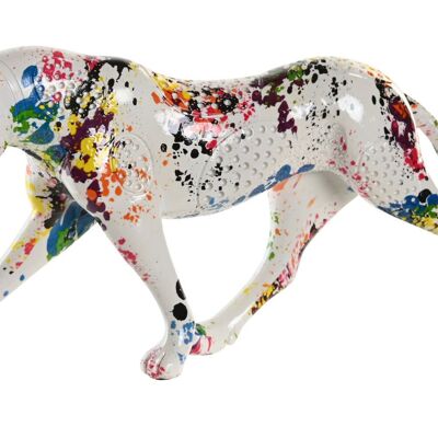 FIGURA IN RESINA 32,5X7X16 LEOPARDO MULTICOLORE FD202698