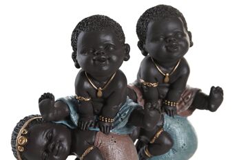 FIGURINE EN RÉSINE 13.5X7.5X14.7 AFRICAINE 2 ASSORTIMENTS. FD205640 2