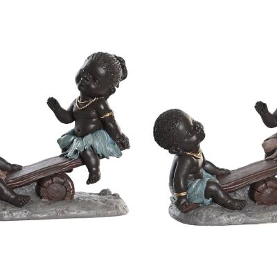 FIGURINE AFRICAINE 16X7X13 EN RÉSINE 2 ASSORTIMENTS. FD205641