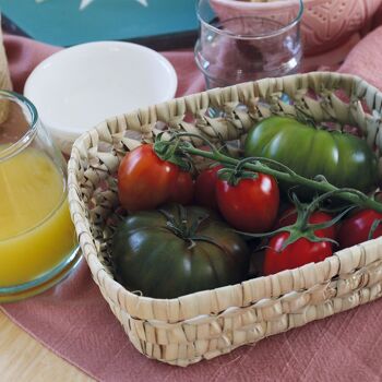 Panier de rangement en feuilles de palmier 4