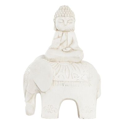Figura Magnesia 40X23X56 Buda Elefante Envejecido FD203212