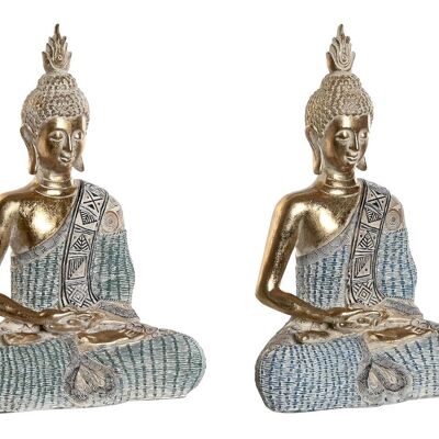 FIGURA IN RESINA 23X13X34 BUDDHA DECAPE 2 ASSORTIMENTI. FD205785