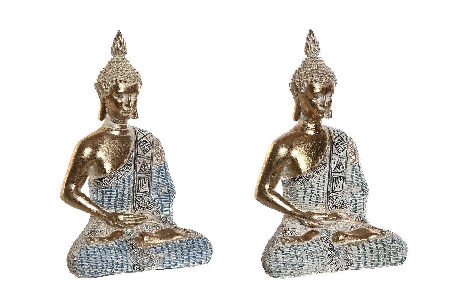 FIGURA IN RESINA 13X7,5X20 BUDDHA DECAPE 2 ASSORTIMENTI. FD205787
