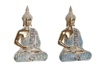 FIGURINE EN RÉSINE 9.5X6.5X16 BOUDDHA DÉCAPÉ 2 ASSORTIMENTS. FD205788 1