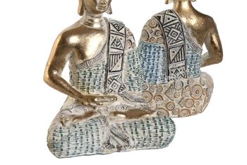 FIGURINE EN RÉSINE 9.5X6.5X16 BOUDDHA DÉCAPÉ 2 ASSORTIMENTS. FD205788 3