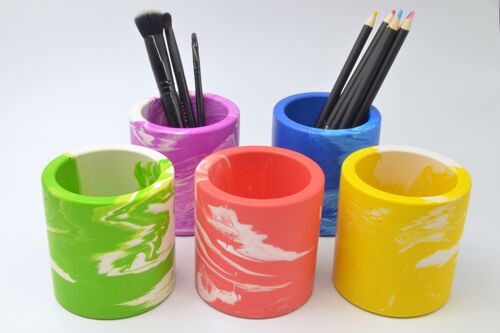 Bright Pen Pot Desk Organiser - Maximalist Home Décor