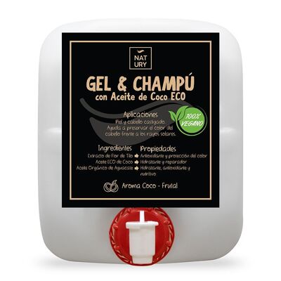 Gel & Shampoo con Olio di Cocco ECO Natury 20 L