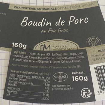 Boudin de porc au fois gras 2