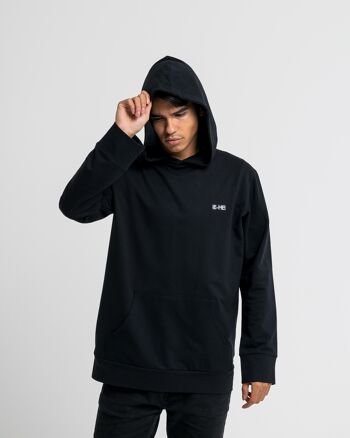 Sweat à capuche noir Beta 4