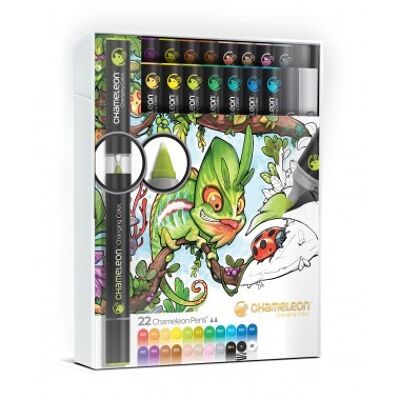DELUXE BOX OF 22 CHAMELEON PENS MARKERS