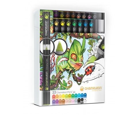 DELUXE BOX OF 22 CHAMELEON PENS MARKERS