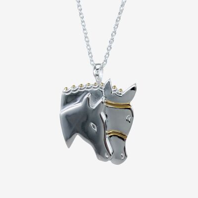 Mare and Foal Head Necklace
