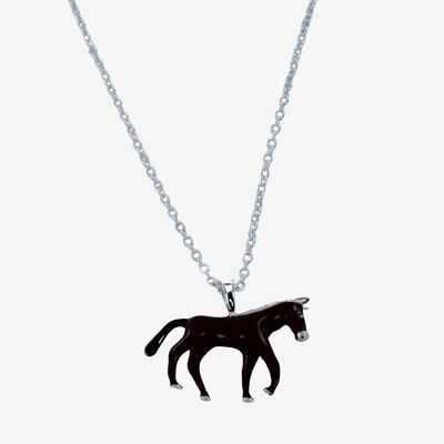 Emaille Bay Horse Halskette