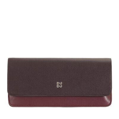 Estuche para gafas de sol de cuero DUDU en color burdeos oscuro