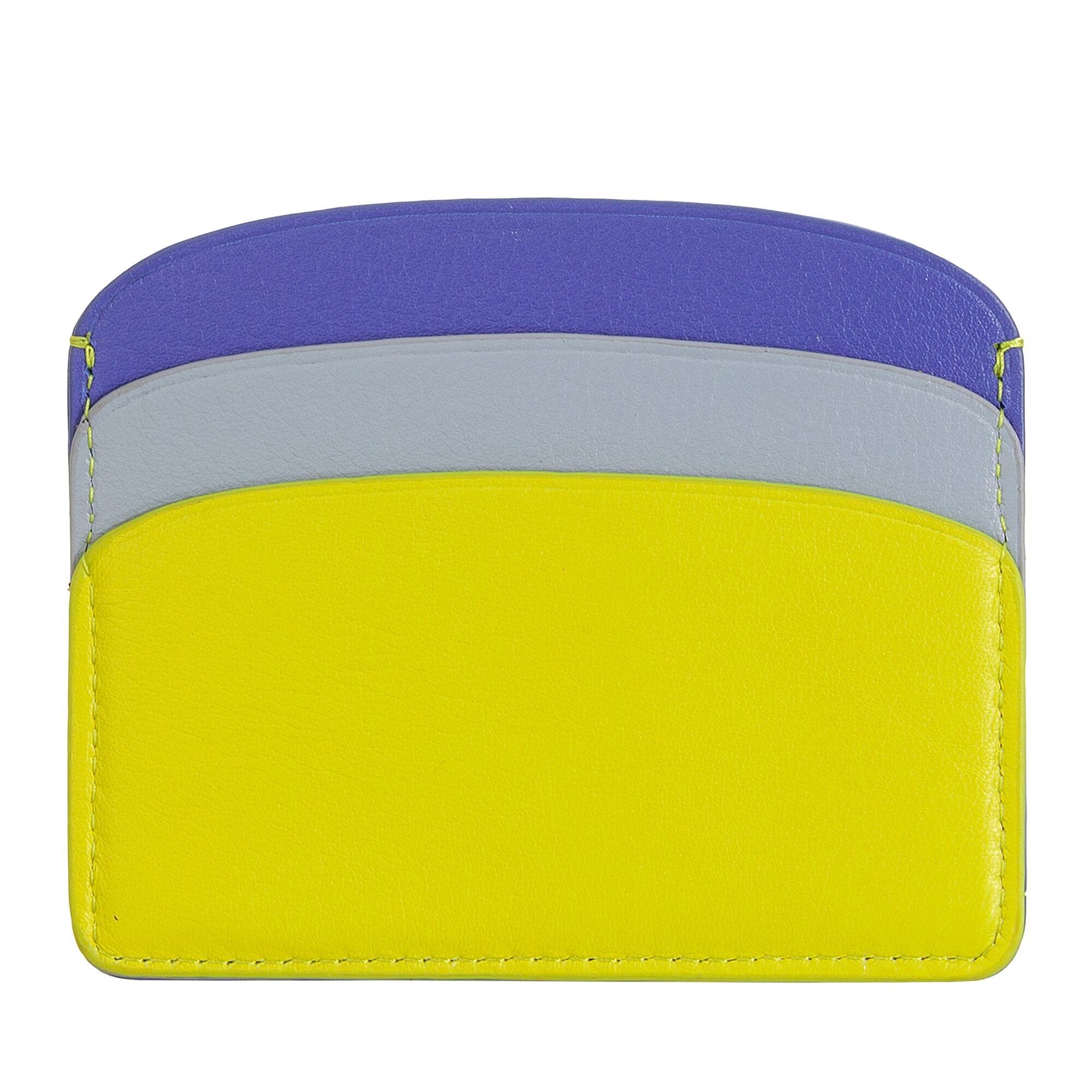Porta carte DUDU Slim in pelle color lime