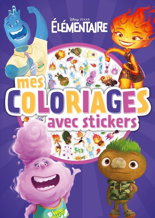 Achat LIVRE DISNEY - ELEMENTAIRE - Mes Coloriages avec stickers en gros