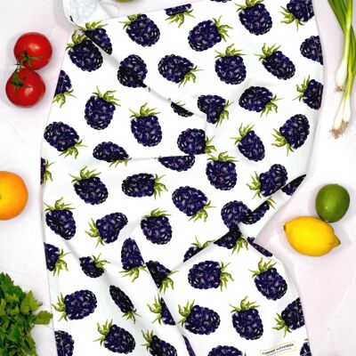 Blackberry Tea Towel - British Made